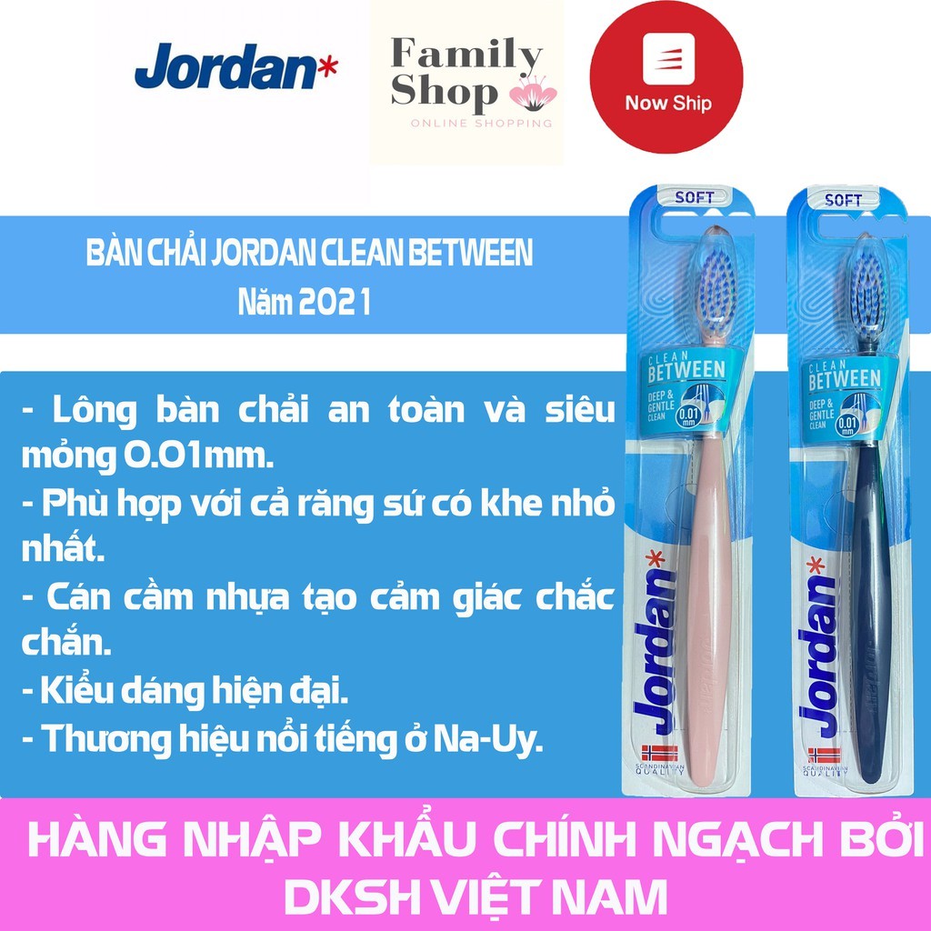 [Hàng Chính Hãng] 1 Bàn Chải Jordan Clean Between Model 2021.