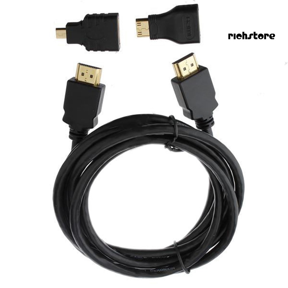 Bộ Chuyển Đổi Hdmi Sang Micro Hdmi 3 Trong 1