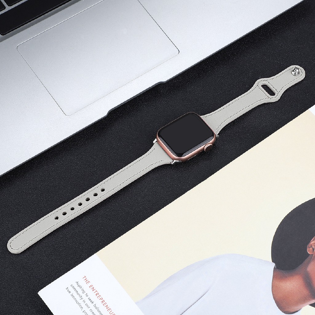 Dây Đeo Bằng Da Thật Cho Đồng Hồ Thông Minh Apple Watch Series 6 / 5 / 4 / 3 / 2 / 1 / Se Iwatch 38mm 42mm 40mm 44mm