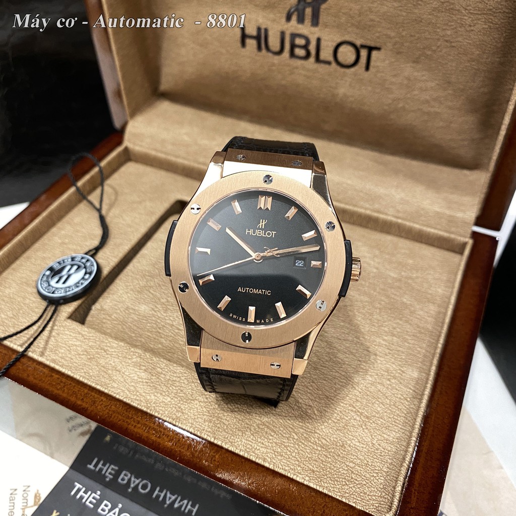 [Máy cơ] Đồng hồ nam Hublot máy cơ cao cấp chống nước, Mặt kính sapphire chống xước