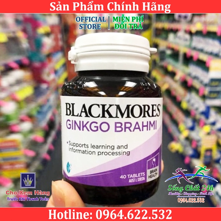 Viên Uống Hoạt Huyết Hỗ Trợ Chức Năng Não Blackmores Ginkgo Brahmi Của Úc