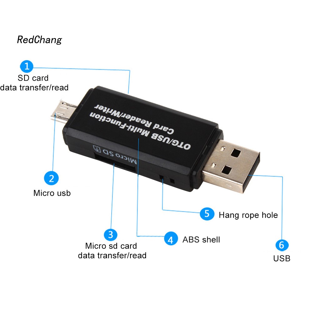 Đầu Đọc Thẻ Nhớ Micro Usb Sd Tf Otg Cho Điện Thoại / Laptop