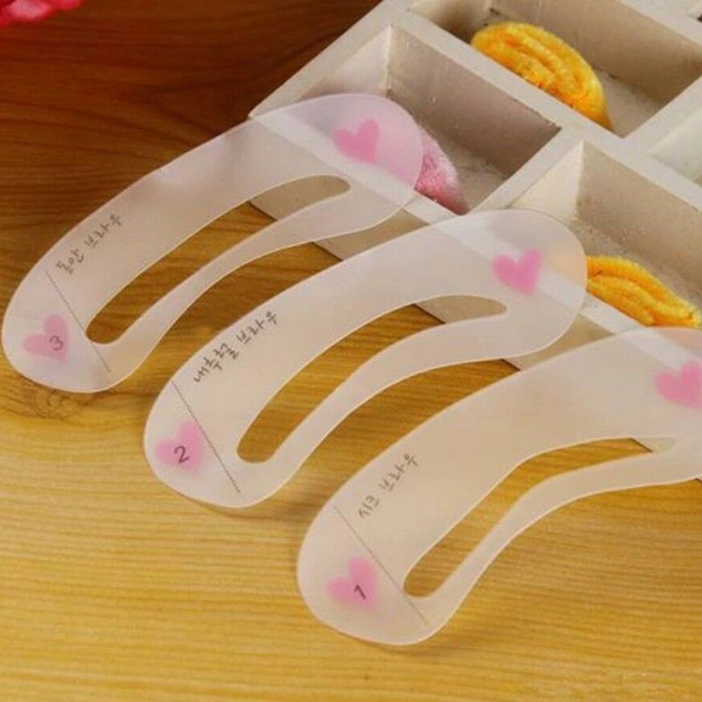 [Hàng mới về] Bộ 3 khuôn vẽ lông mày có 3 kiểu tái sử dụng tiện dụng