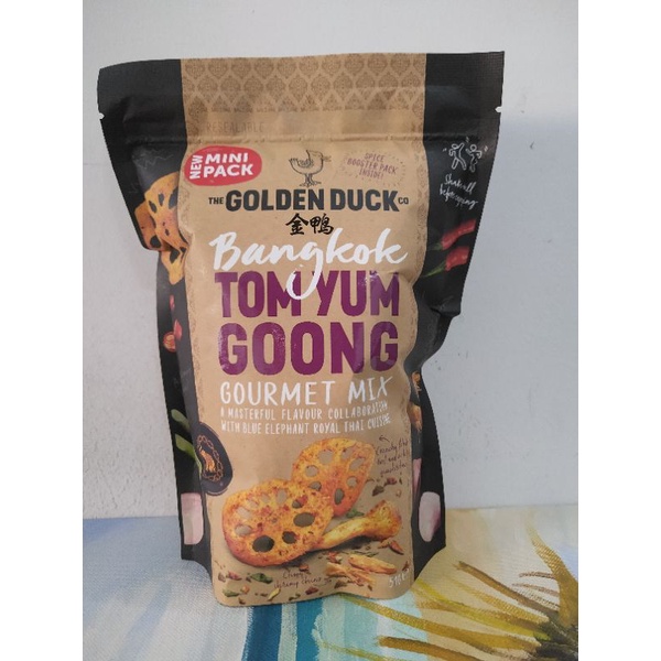 BANGKOK TOM YUM GOONG GOURMET MIX, SNACK CAY mới của THE GOLDEN DUCK SINGAPORE