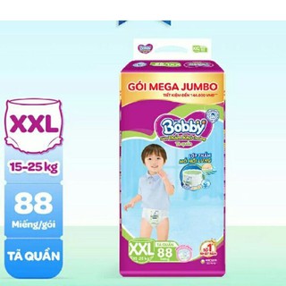 Tã quần Bobby gói Mega Jumbo M124/ L108/ L111+9/ XL96/ XXL88 mẫu mới