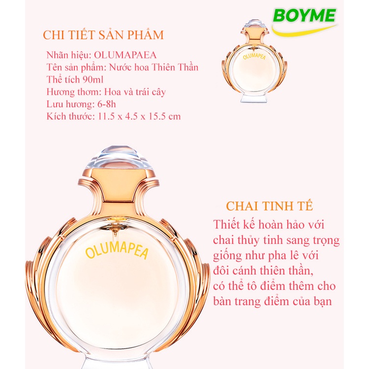 Nước Hoa Nữ Chính Hãng Olumapea Sang Trọng, Quyến Rũ Và Vô Cũng Gợi Cảm Làm Say Đắm Lòng Người, Thể Tích 90 ml