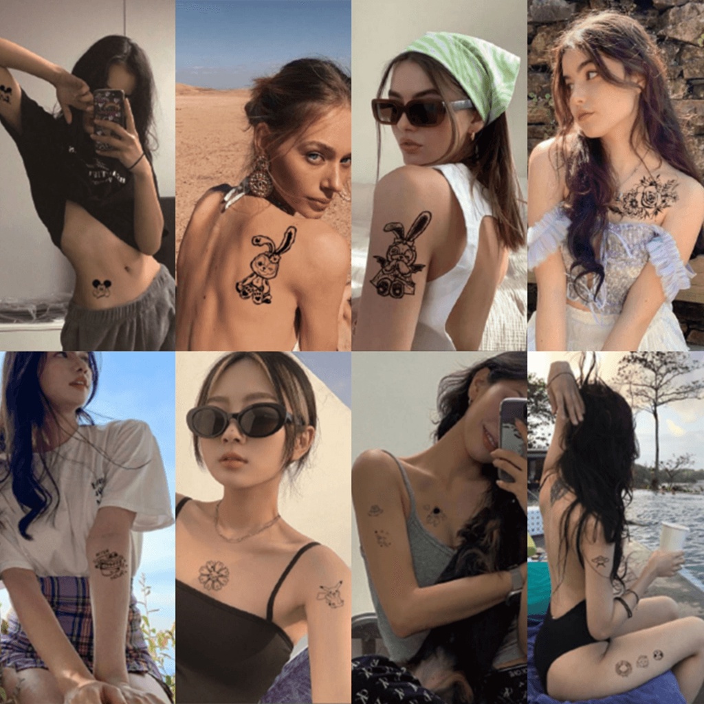 15 Ngày Vận Chuyển Nhanh Hình Xăm Thảo Dược Không Thấm Nước Hình Xăm Tạm Thời Không Phản Quang Nhãn D