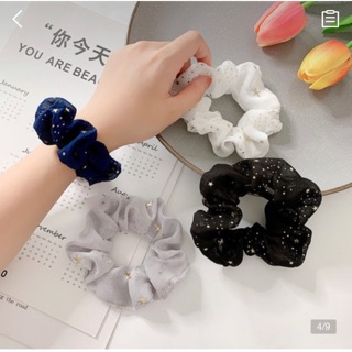 Cột tóc Scrunchies ngôi sao lấp lánh