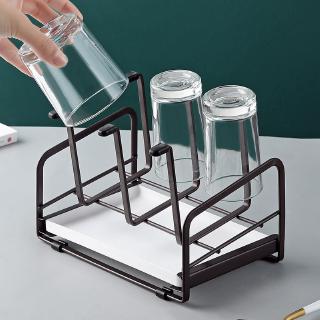 Giá Sắt Úp Ly Uống Trà Kiểu Dáng Đơn Giản Tiện Lợi