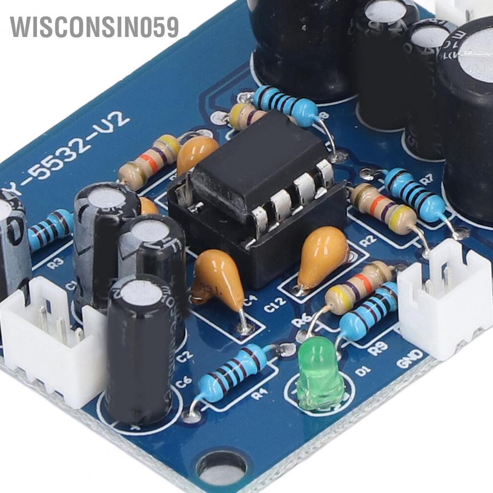 Wisconsin059 Bảng mạch tiền khuếch đại PCB Bảng điều khiển đơn phía trước Bảng điều khiển kép Thiết kế 5 lần Độ phóng đại 12‑35V