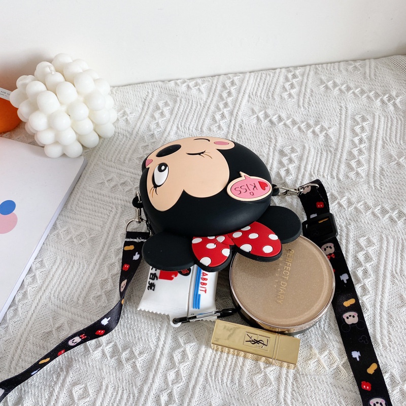 Túi Đeo Chéo Mini Họa Tiết Chuột Mickey Minnie Dễ Thương Dành Cho Bé Gái