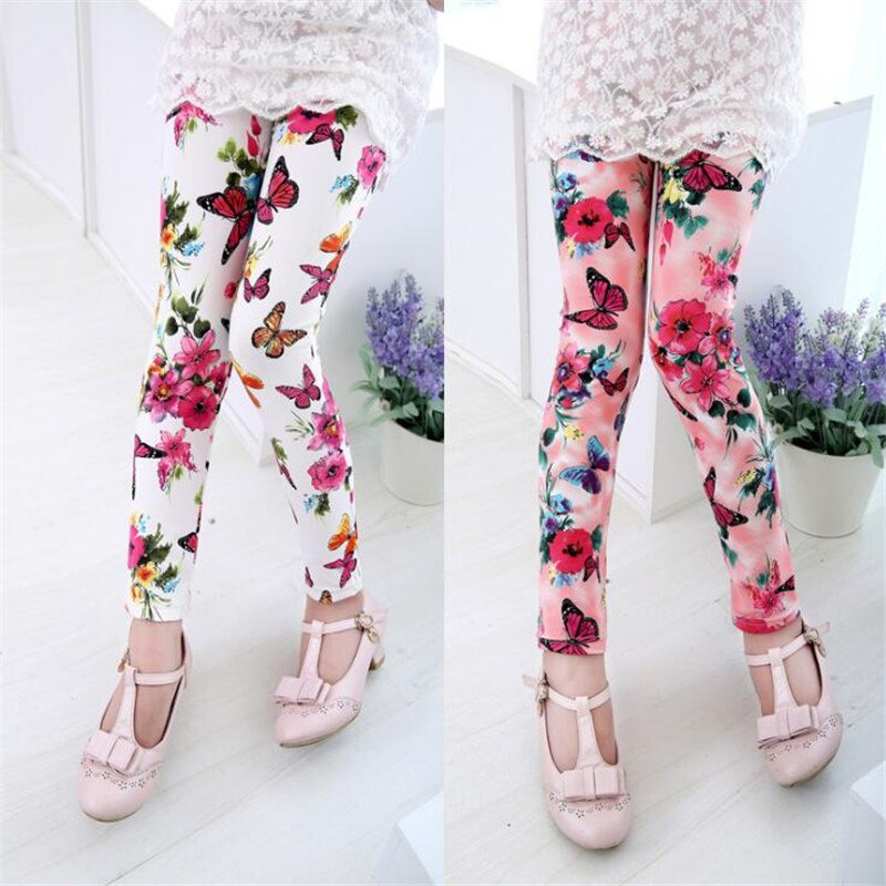Quần Legging In Họa Tiết Hoa Dễ Thương Thời Trang Xuân Hè Cho Bé Gái