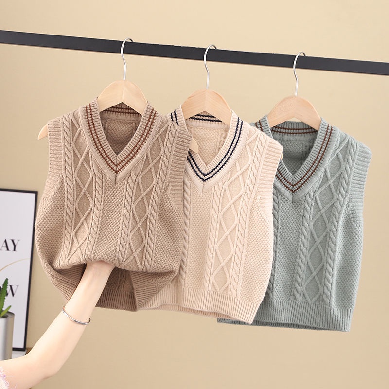 Áo len không tay dễ phối đồ thời trang xuân thu dành cho trẻ nhỏ