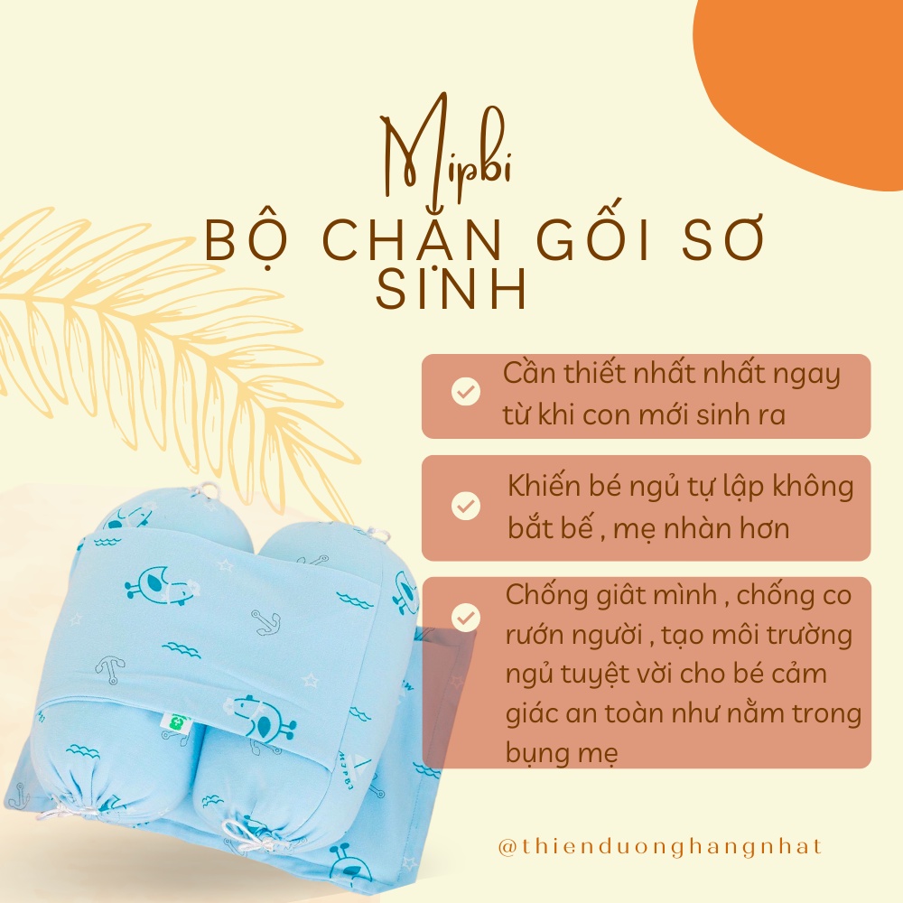 Bộ chặn gối sơ sinh, bộ chặn gối cho bé sơ sinh Mipbi