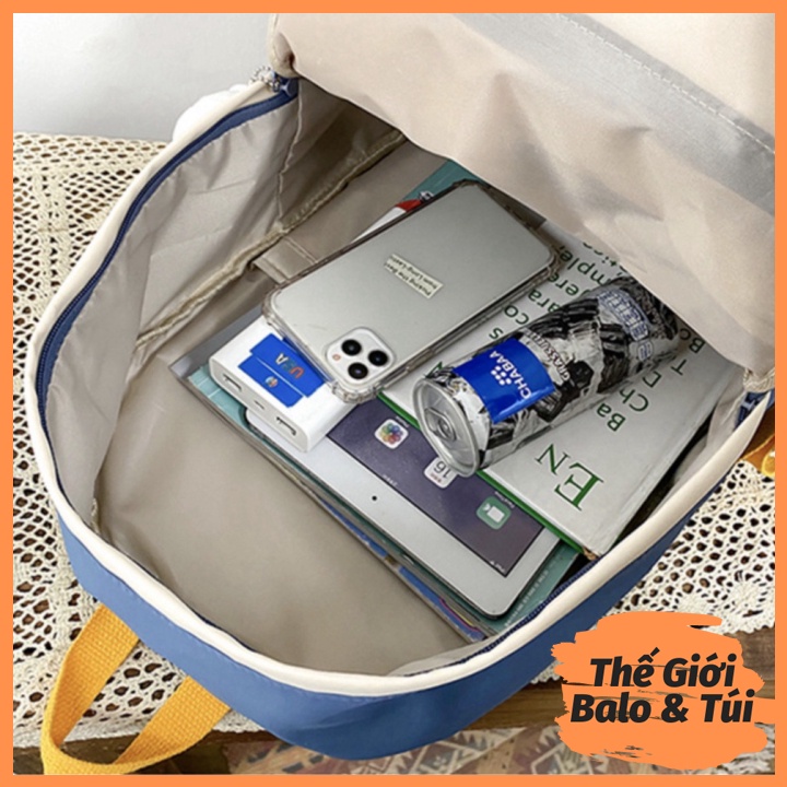 Balo cặp ulzzang basic nữ thời trang đi học đi chơi du lịch giá rẻ đựng vừa laptop canvas PHỐI MÀU| thegioibalo