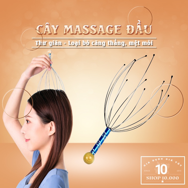 Cây massage đầu - Mát xa đầu thông minh giúp thư giãn