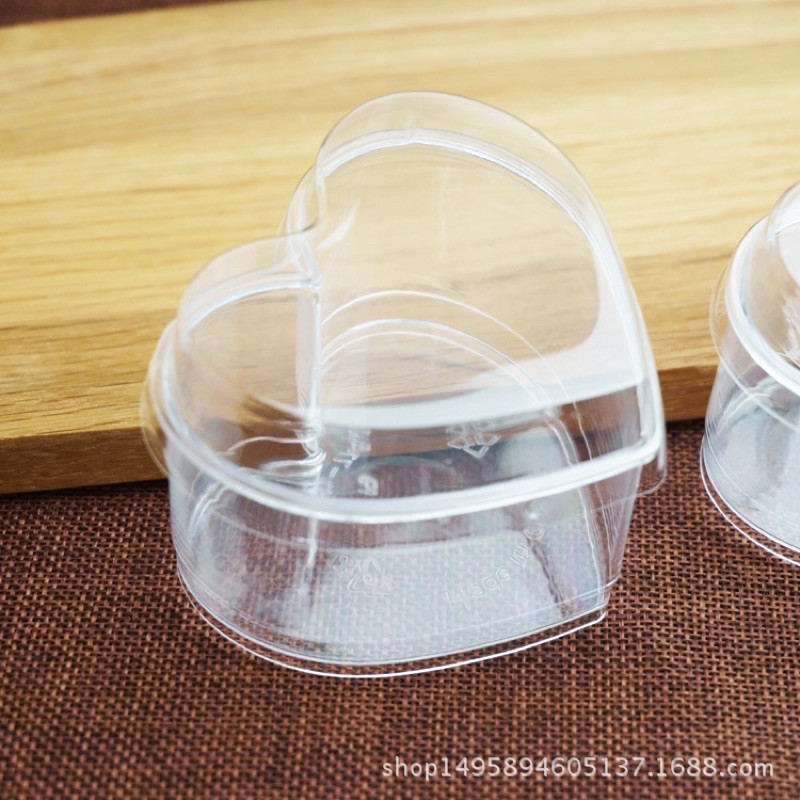 Set 10 hộp mousse vuông, tim, oval mini kèm nắp