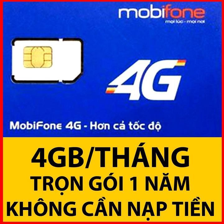 Sim 4G Mobifone trọn gói 1 năm không nạp tiền MDT250A MDT135A Tốc Độ Mạng Max Băng Thông