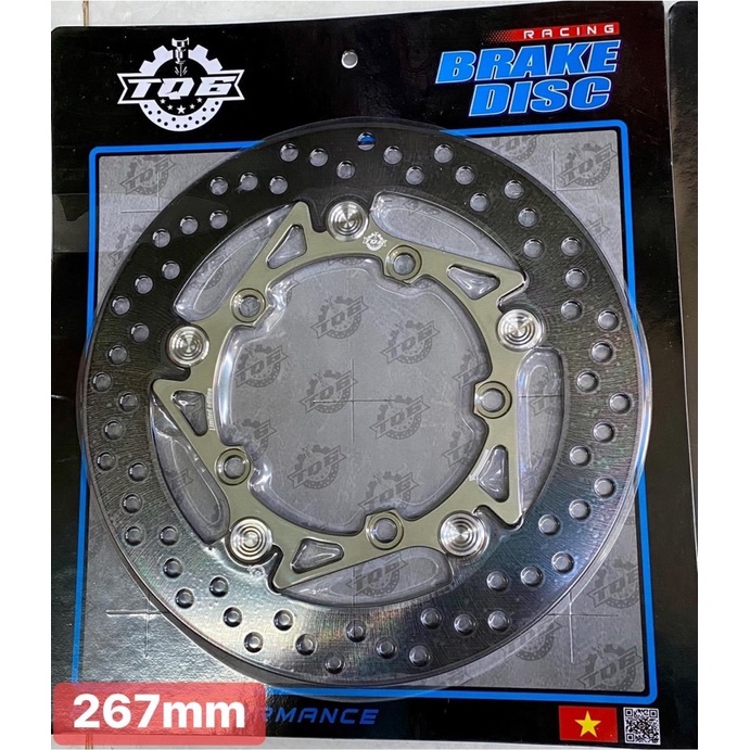 đĩa trước TQ6 size 267mm 5 lỗ ốc