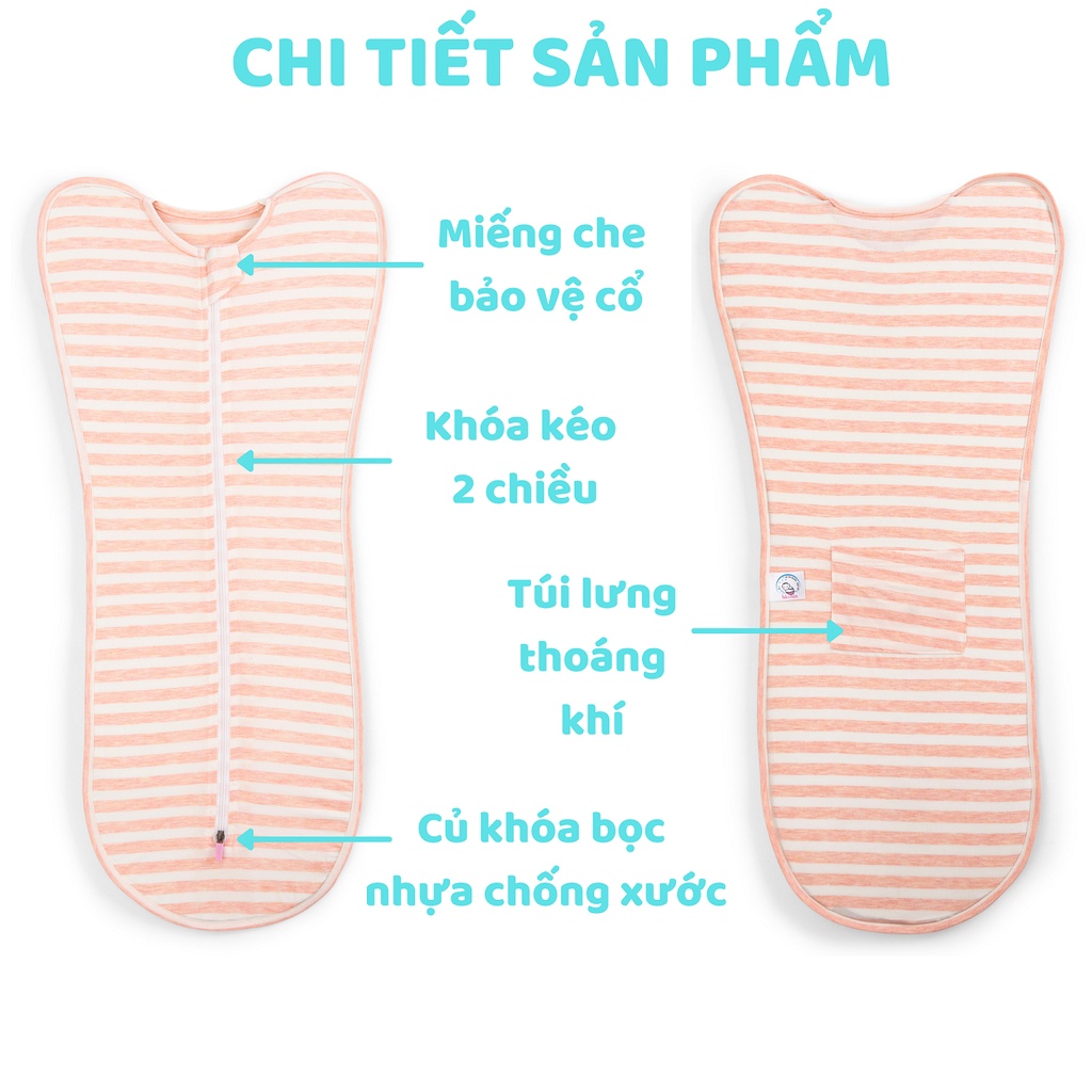 [CHẤT XỊN] Nhộng Chũn,Túi Ngủ Cho Bé Giúp Bé Ngủ Ngon Sâu Giấc, Không Giật Mình - JOKIDS STORE