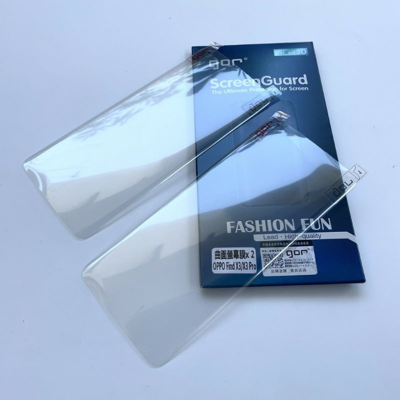 Dán dẻo 3D Oppo Find X3, X3 Pro bo cạnh GOR ( Bộ 2 miếng trước)