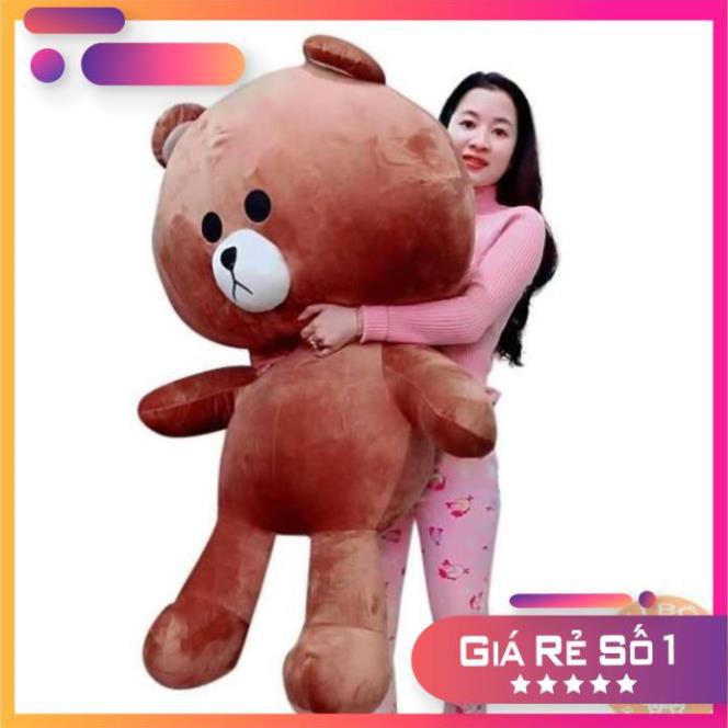 [Hàng Loại 1] ( Rẻ nhất shopee ) Gấu Bông Brown khổng lồ khổ vải 1m6- Hàng cao cấp