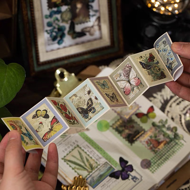 Sticker Vintage Kiểu Cổ Điển Retro Tem Dán Sổ Trang Trí Bullet journal Vintage ST35