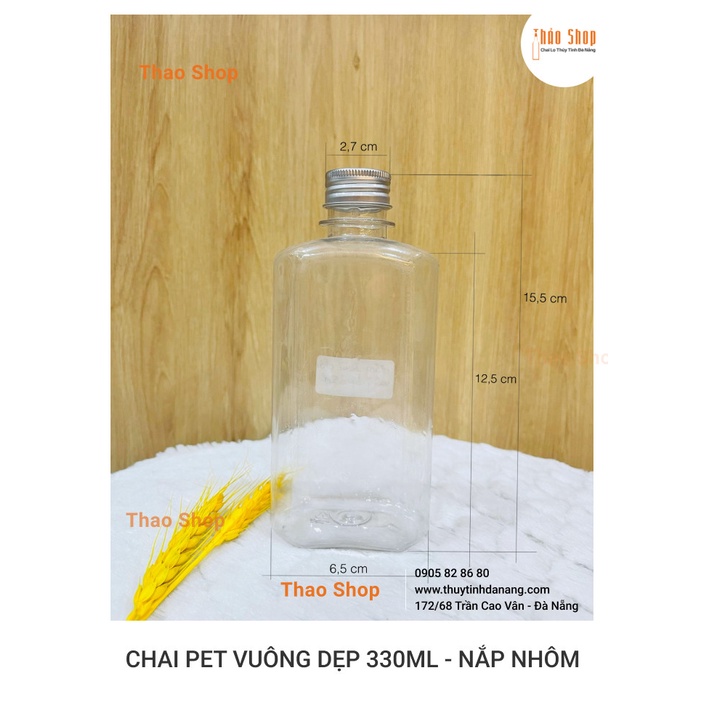 CHAI NHỰA DẸP 350ML NẮP NHÔM ĐỰNG NƯỚC ÉP, TRÀ SỮA