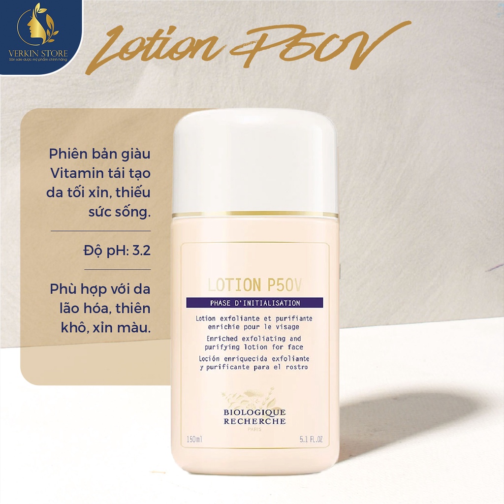 Lotion dưỡng ẩm Biologique Recherche P50V tái tạo da thiếu sức sống - Verkin Store
