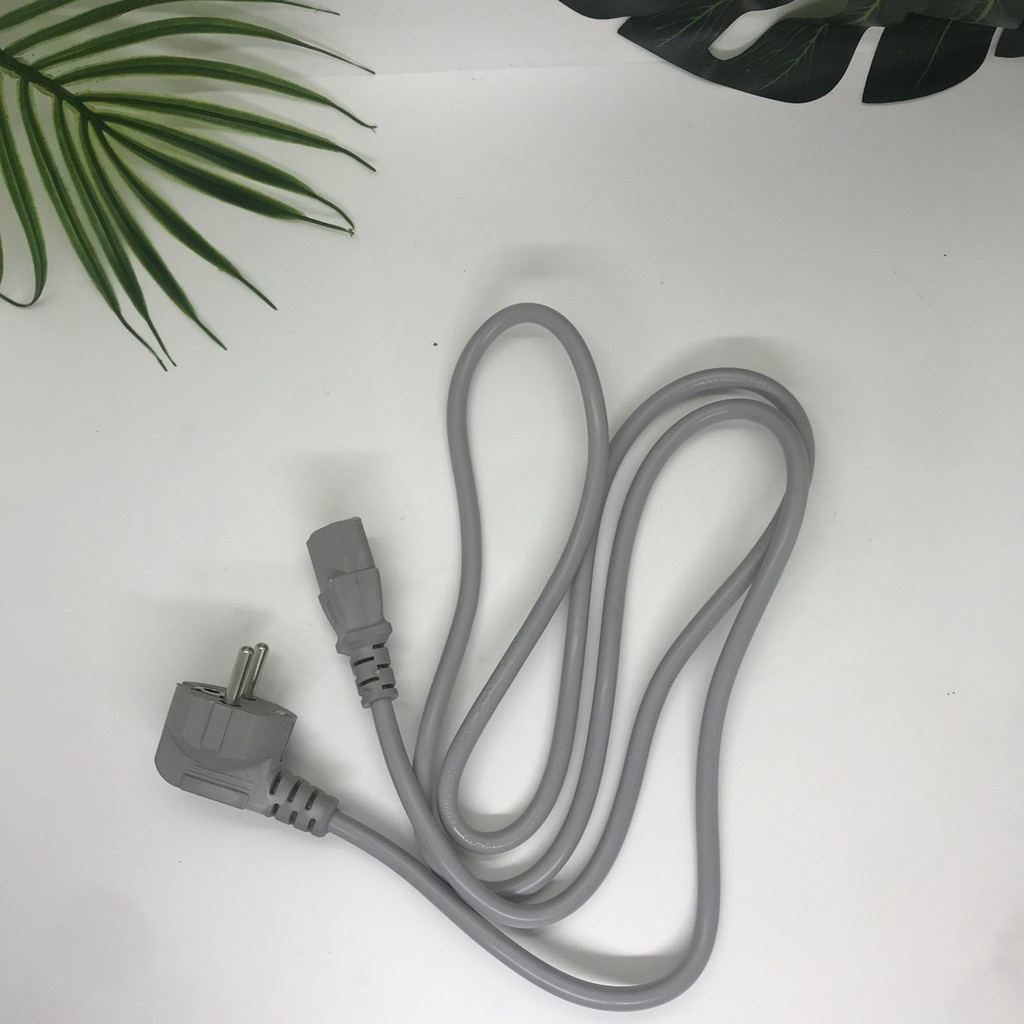 Dây nguồn máy tính nồi cơm điện 2 chấu cắm Dây PC đen xám 1.5M chất lượng cao giá rẻ ADOO