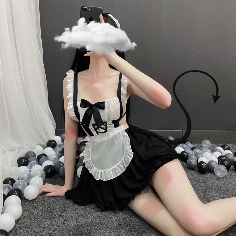 Coslay hầu gái sexy dành cho bạn gái mã S03 bộ ngủ hầu gái quyến rũ