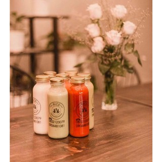 COMBO 10 CHAI TRÒN NẮP NHÔM BẠC THỦY TINH 300ML ĐỰNG MẬT ONG, SINH TỐ, NƯỚC ÉP, TRÀ KHÔ