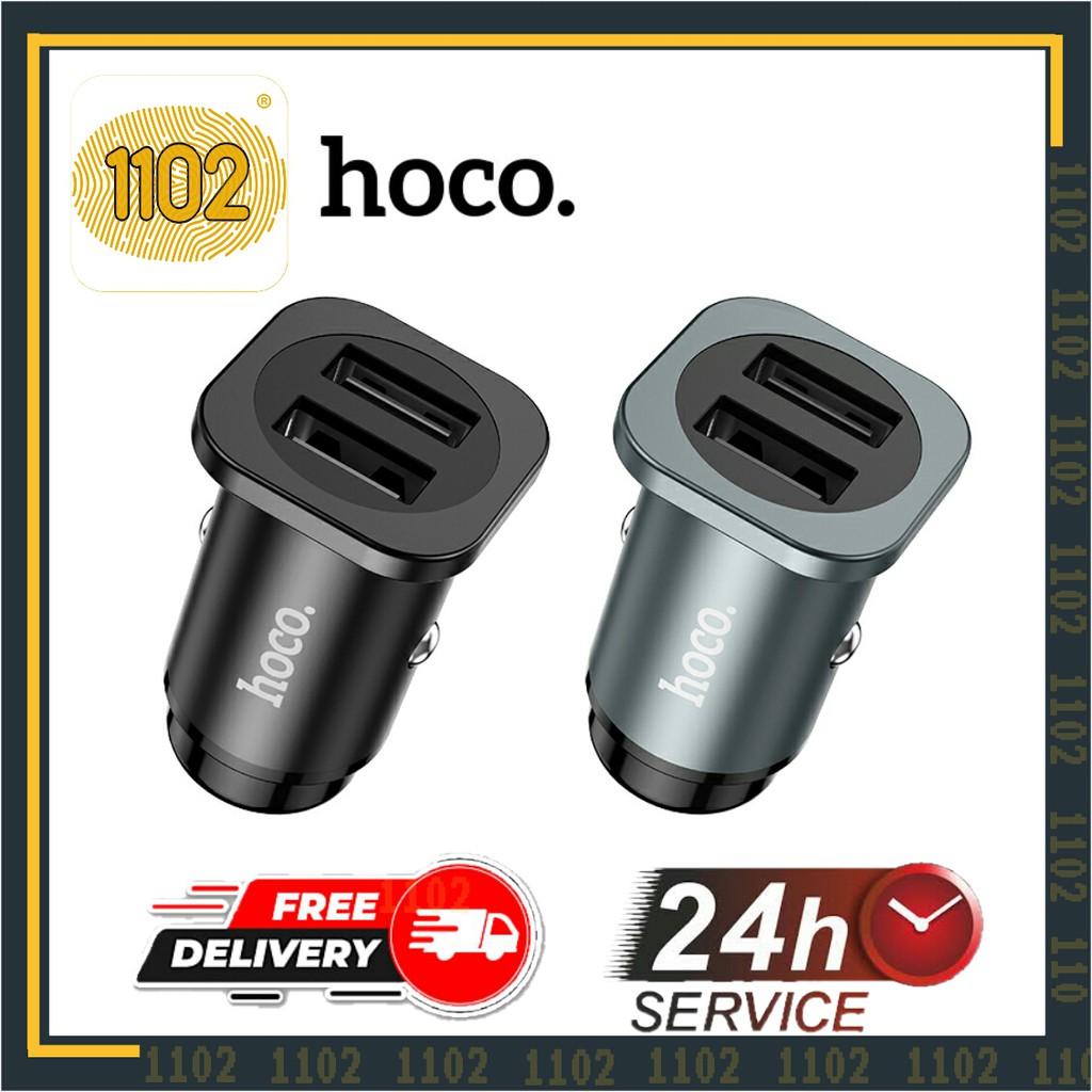 Tẩu Sạc Ô Tô 2 Cổng Sạc Nhanh 24W/36W Hoco NZ4/NZ1 - Bảo Hành Chính Hãng