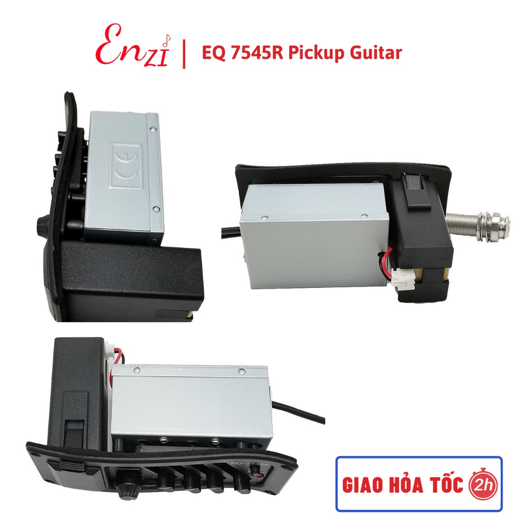 EQ đàn Guitar 7545R pickup kích âm thanh ra loa chơi guitar biểu diễn TẶNG PIN 9V Enzi