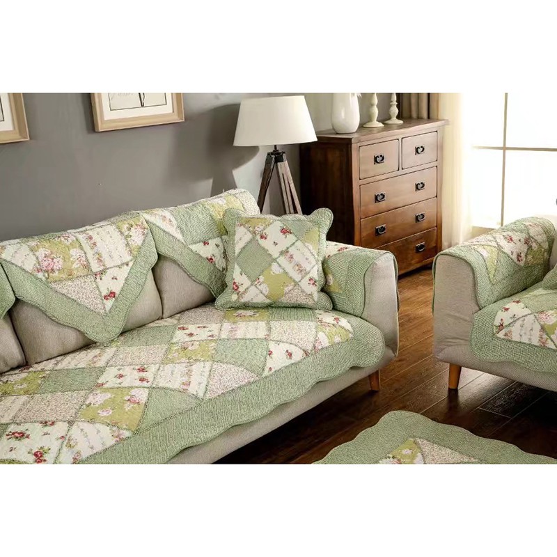 Thảm sofa -Xéo xanh lá