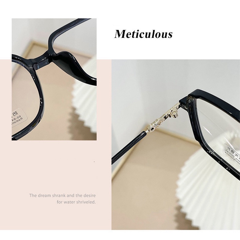 Mắt Kính Chống Bức Xạ Gọng Vuông Thay Thế Dành Cho Nam Nữ