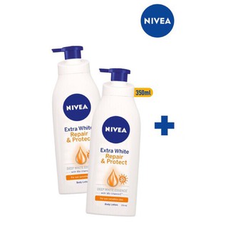 Combo 2 chai sữa dưỡng thể dưỡng trắng Nivea giúp phục hồi & chống nắng (350ml/chai)
