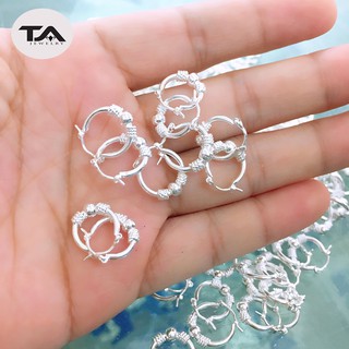 Bông tai vòng tàu bi chuẩn bạc ta cho bé - Hàng dầy dặn sáng đẹp - TAJ