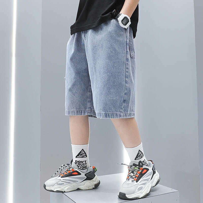 Quần Short Denim Mỏng Phong Cách Mới Cho Bé Trai