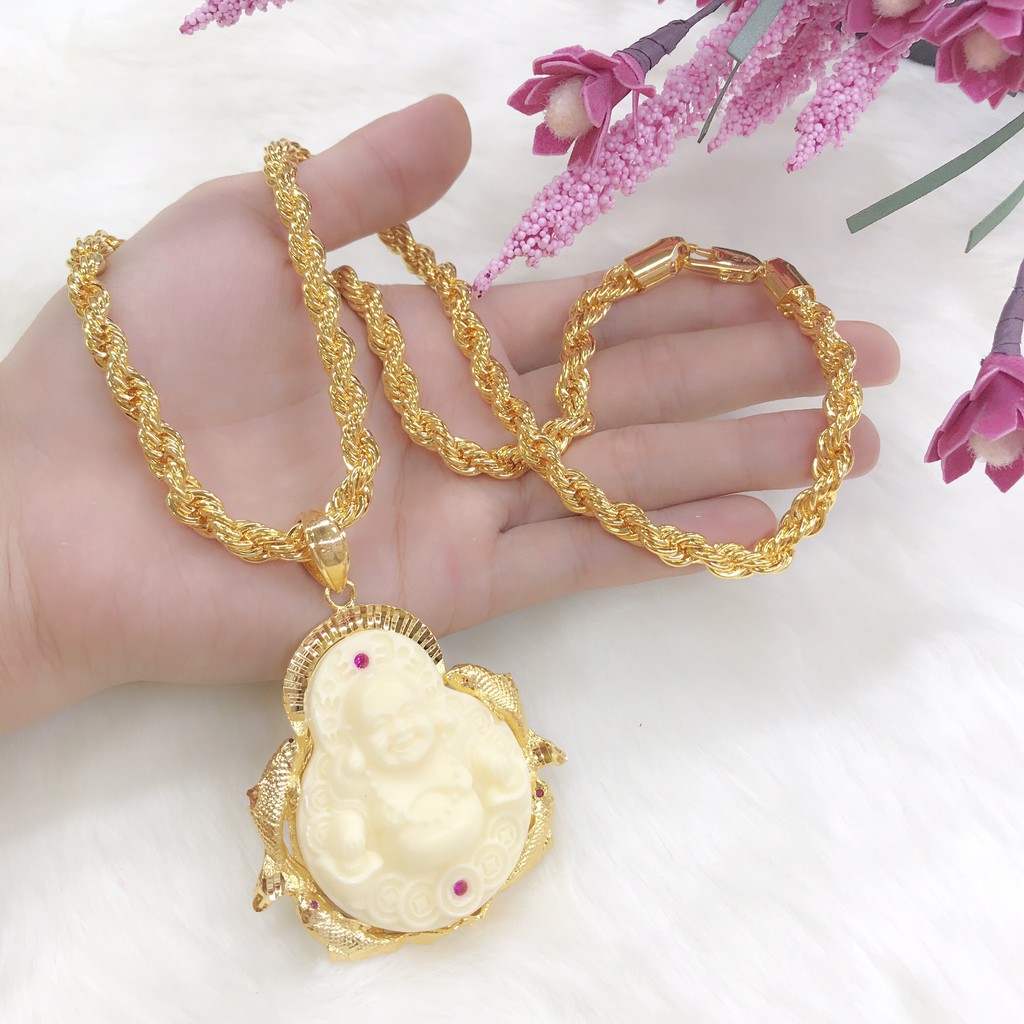 Dây chuyền nam mặt phật mạ vàng 24k