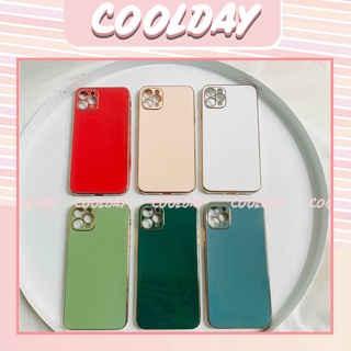 Ốp lưng silicon viền màu Vuông Cạnh độ lên iP 12 Cho iPhone 7 Plus 8 Plus X Xs Xs Max 11 11 Pro 11 Pro Max