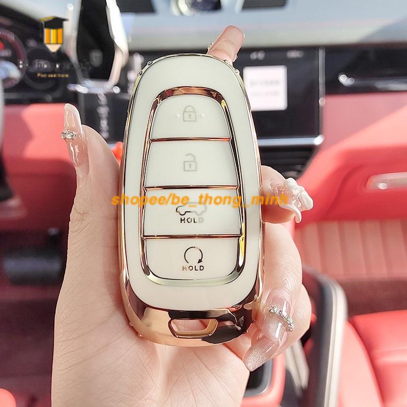 Ốp khóa xe Hyundai SANTAFE 2021-2022, Hyundai TUCSON 2022 -TPU cao cấp- Mỏng, nhẹ, thời trang- nhiều màu