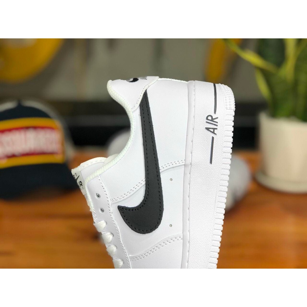 Giày 𝗔𝗙𝟭 𝗡𝗜𝗞𝗘_Trắng Đen Nam Nữ, Giày 𝗡𝗜𝗞𝗘_Air Force 1 All White black, AF1 móc đen, AF1, Full Box Bill