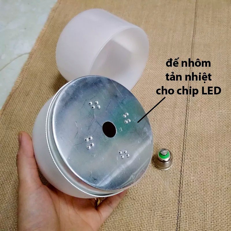 Bộ vỏ đèn LED Bulb 50w phi 135mm, Linh kiện sửa và thay thế bóng đèn