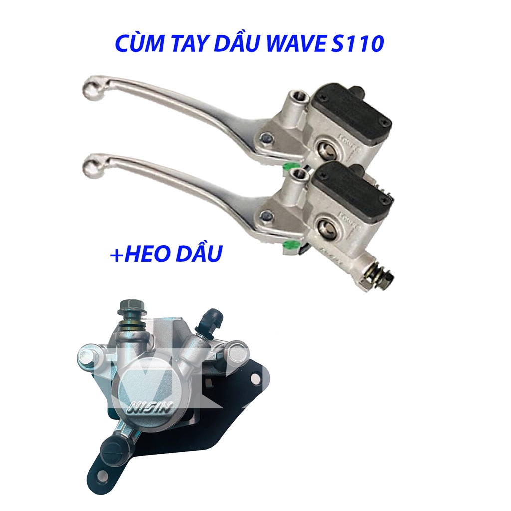 Cùm Tay Thắng Đĩa Và Heo Dầu Nissin Gắn Xe Wave S110 Chất Lượng Cao MTS