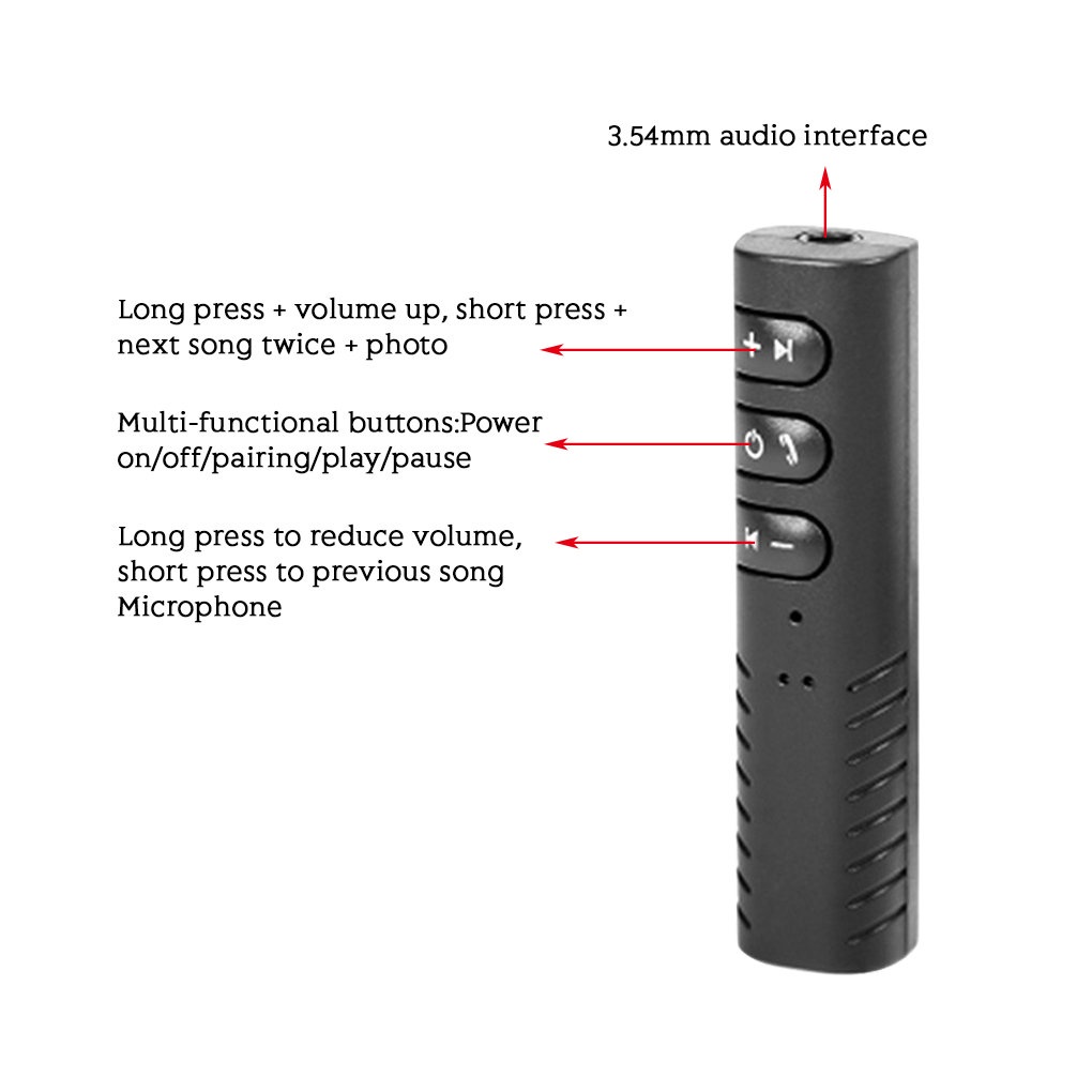 Đầu chuyển đổi âm thanh tai nghe truyền nhận tín hiệu không dây bluetooth 5.0 3.5mm rảnh tay dành cho xe hơi