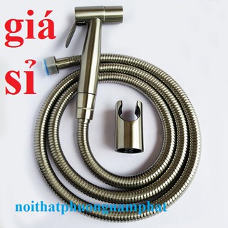 Bộ Vòi Xịt Vệ Sinh bồn cầu INOX 304 VX25 Fotar và dây và cài xịt XỊT NƯỚC MẠNH GIÁ SỈ