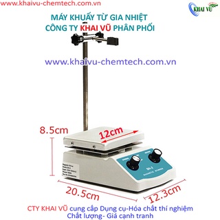 Máy khuấy từ gia nhiệt nhỏ SH-2 (mặt đun thép) kèm giá kẹp + thanh khuấy từ