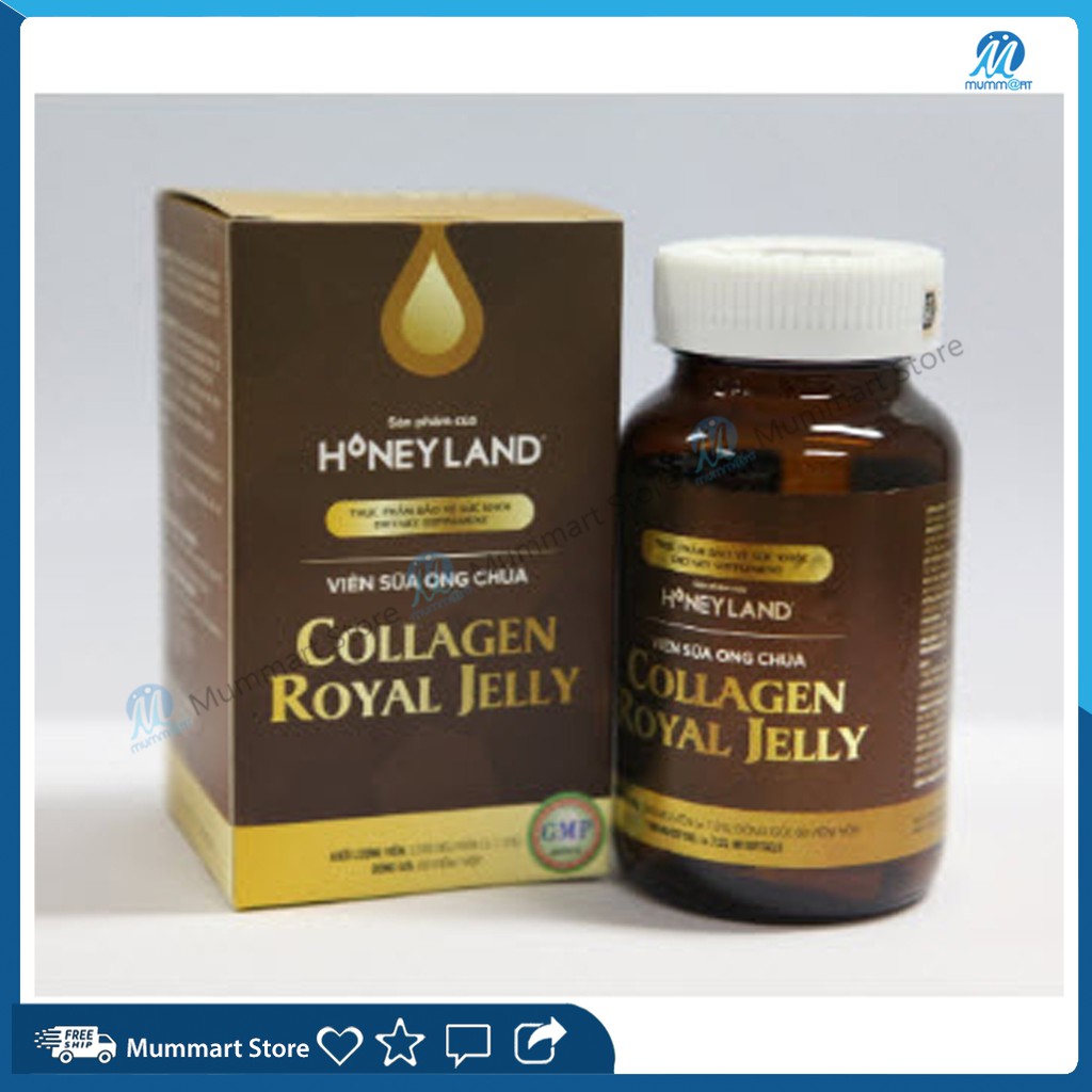 Viên nang collagen đẹp da sữa ong chúa ROYAL JELLY của Honey Land hộp 60 viên