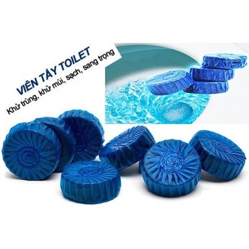 Viên Khử Mùi Tẩy Bồn Cầu Thế Hệ Mới 2X -Viên Thả Toilet Diệt Khuẩn, Tẩy Sạch Vệ Sinh Vết Bám Bẩn (Bịch 10 Viên)